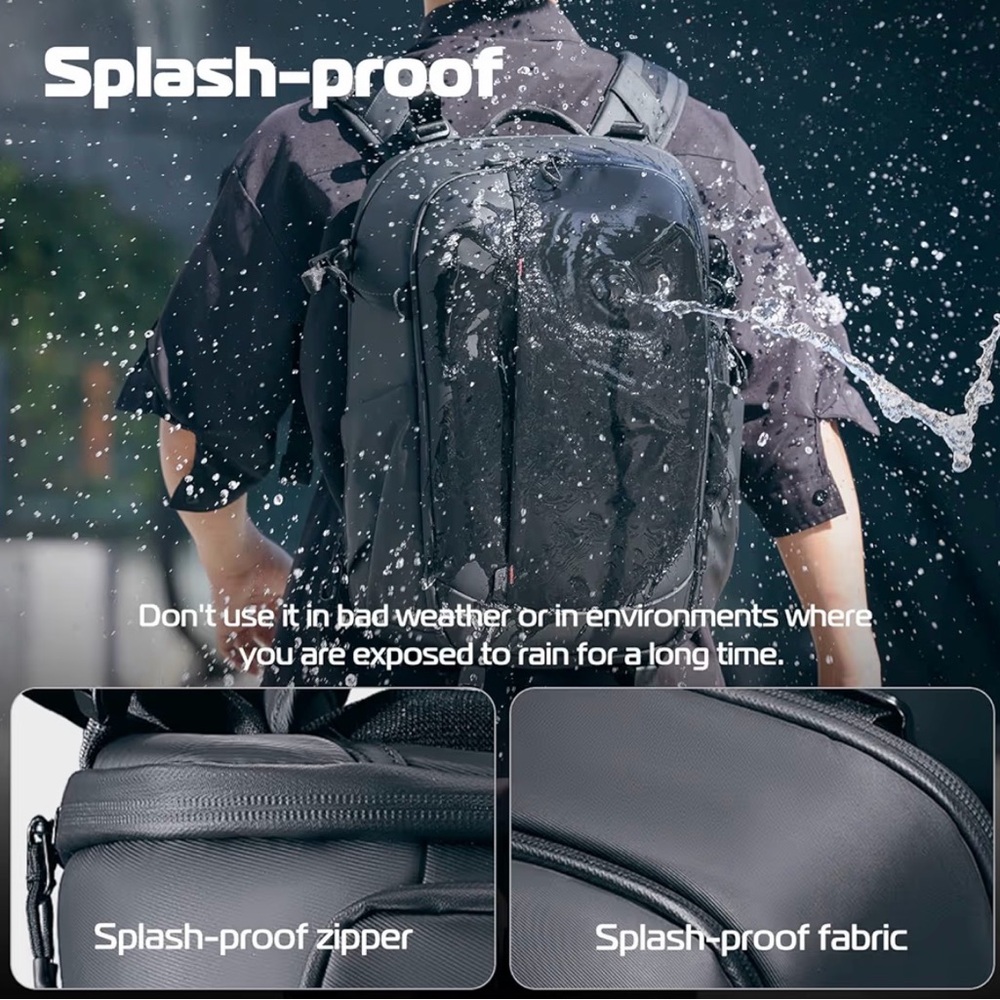 Black Camera Backpack - Professional DSLR Camera … - image 5